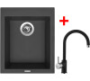 Sinks CUBE 410 Pureblack+VITALIA GR