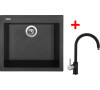 Sinks CUBE 560 Pureblack+VITALIA GR