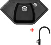 Sinks NAIKY 980 Pureblack+VITALIA GR
