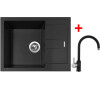 Sinks AMANDA 650 Pureblack+VITALIA GR
