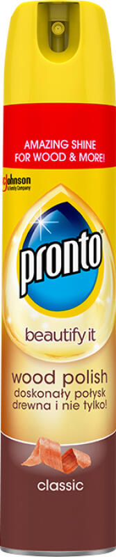 Pronto Wood Classic, sprej proti prachu chrání dřevo, leštěnka, 250 ml
