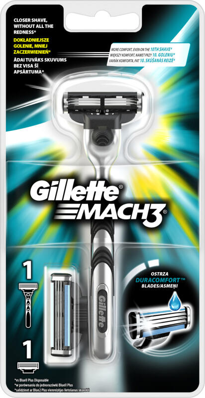 Gillette Mach3 holící strojek + 2 hlavice