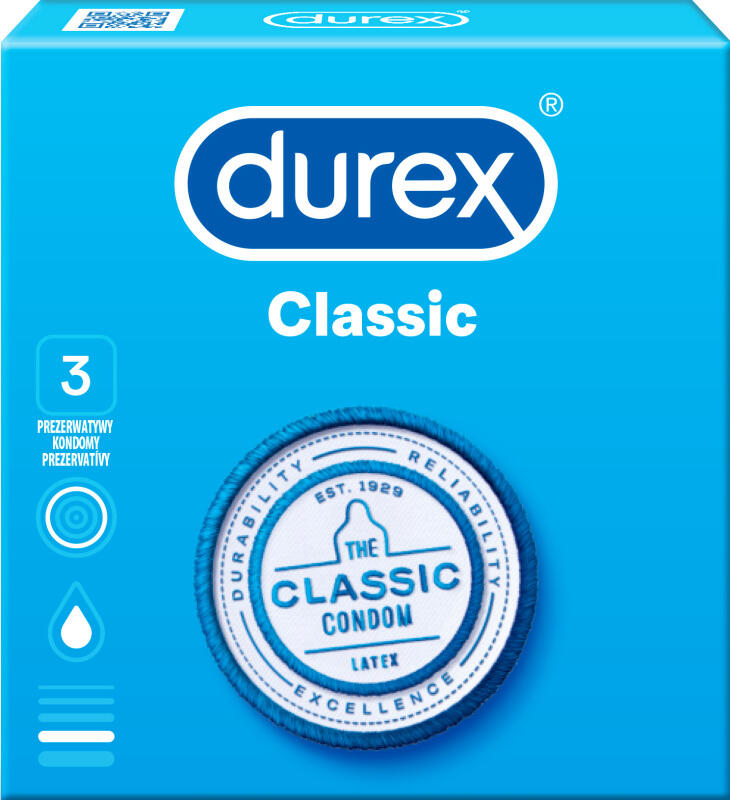 Durex Classic kondomy, 3 ks