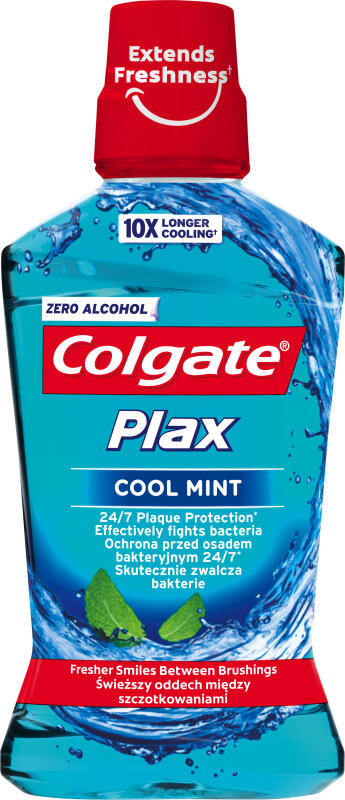 Colgate Plax Cool Mint ústní voda bez alkoholu, 500 ml