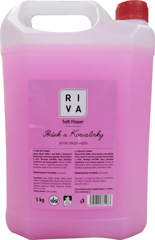Riva Soft Flower tekuté mýdlo, náplň, 5 kg