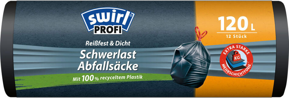 Swirl Profi pytle na těžký odpad 120 l, 36 µ, 75 × 95 cm, 12 ks
