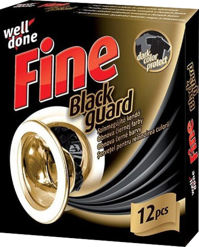 Well Done Fine Black Guard ubrousky pro obnovu černé, 12 ks