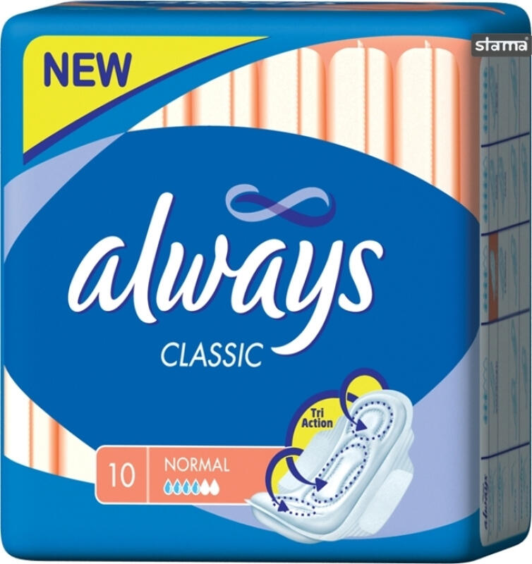 Always Classic Normal dámské vložky, 10 ks