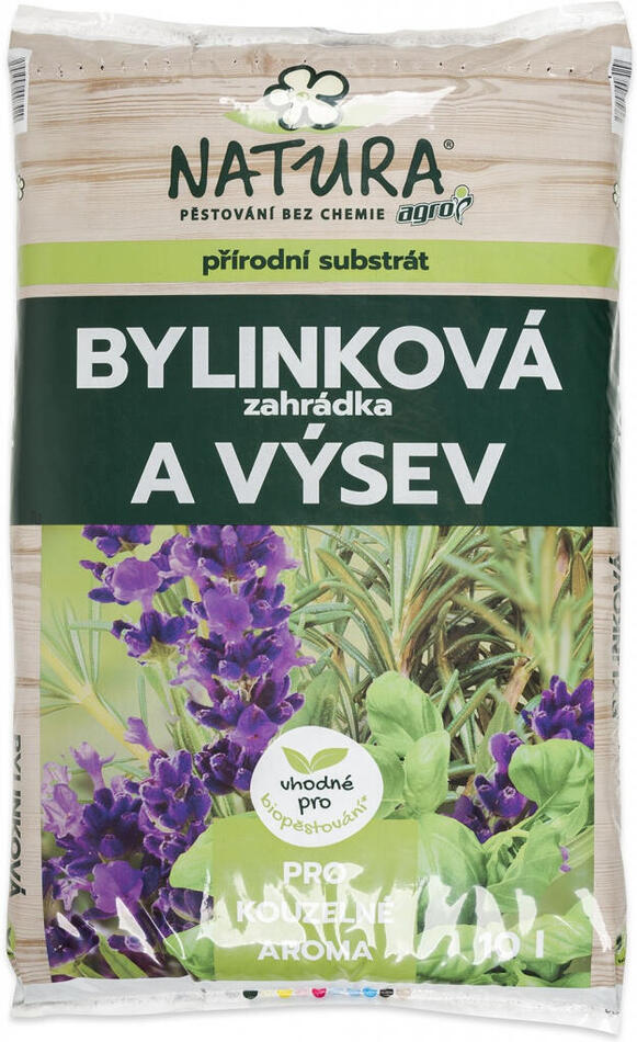 Substrát Agro NATURA pro bylinky a výsev 10l