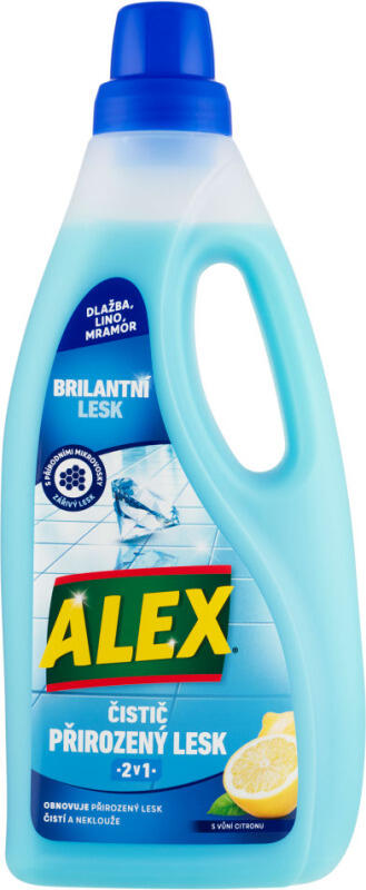 Alex Čistič extra lesk 2v1 na dlažbu, vinyl a lino s vůní citronu, 750 ml