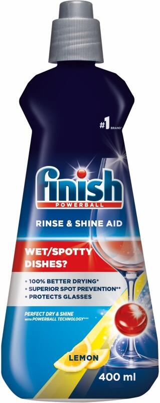 Leštidlo do myčky na nádobí Finish Shine & Dry Lemon, 400 ml