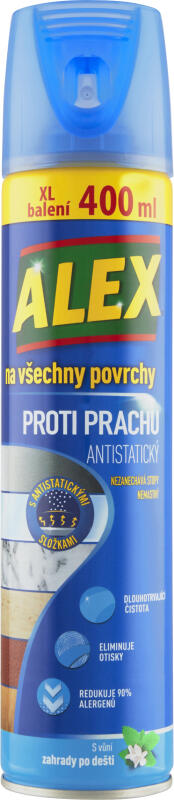 Alex Proti prachu antistatický na všechny povrchy s vůní jasmínu a koření, 400 ml