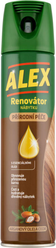 Alex Aerosol Renovátor nábytku proti prachu arganový olej a cedr, 400 ml