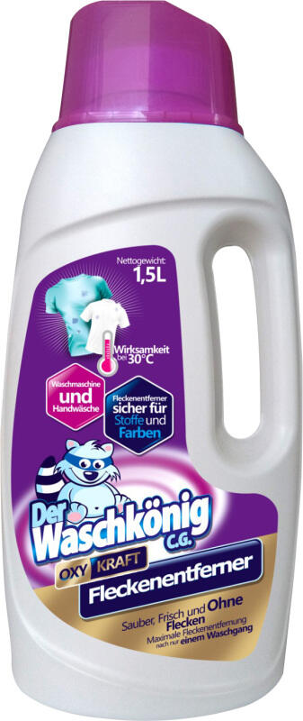 Waschkönig odstraňovač skvrn Fleckentferner Oxy Kraft tekutý, 1.5L