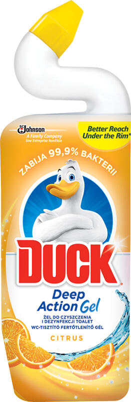 Duck 5v1 Citrus Wc tekutý čistič s citrusovou vůní, 750 ml