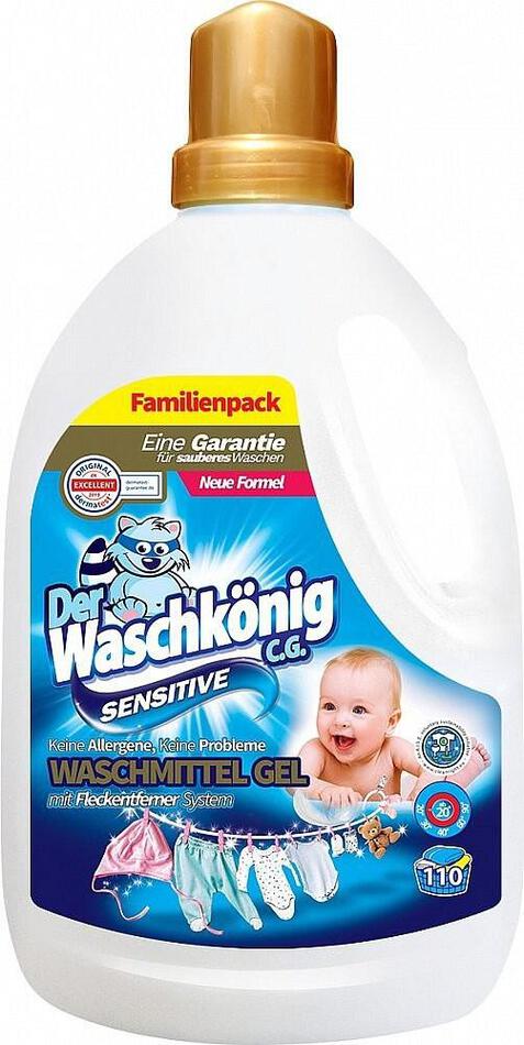 Waschkönig prací gel Sensitive 110 praní, 3,305 l
