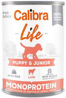 Calibra Dog Life  konz.Puppy&Junior Lamb&rice 400g