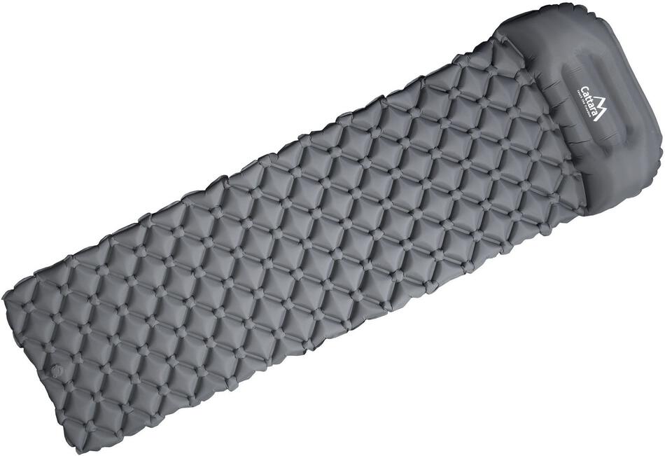 Karimatka nafukovací CATTARA CRYSTAL 195×58×5cm, šedá