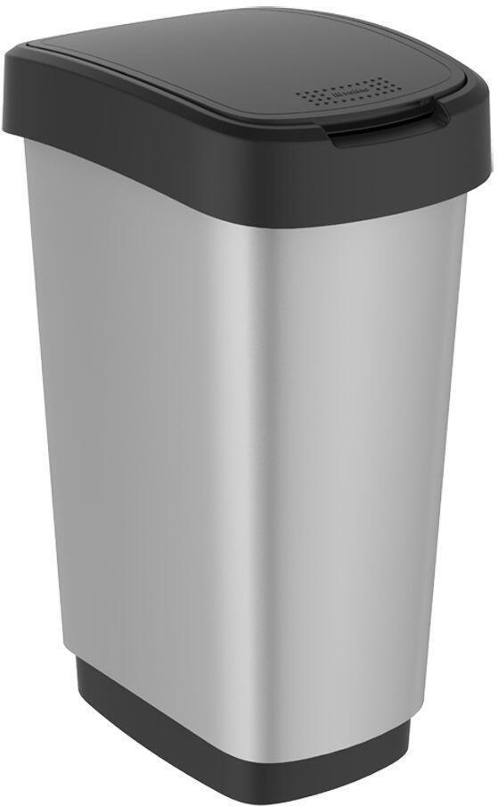 Odpadkový koš ROTHO TWIST METALIC, 50 l