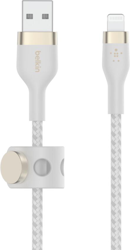 Belkin kabel USB-A s konektorem LTG,3M bilý pletený (CAA010bt3MWH)