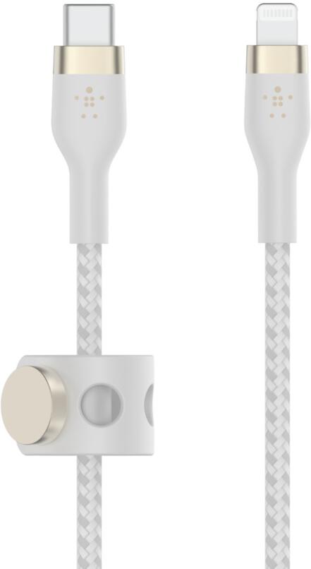 Belkin kabel USB-C s konektorem LTG,3M bilý pletený (CAA011bt3MWH)