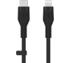 Belkin kabel USB-C na LTG_silikon, 2M, černý (CAA009bt2MBK)