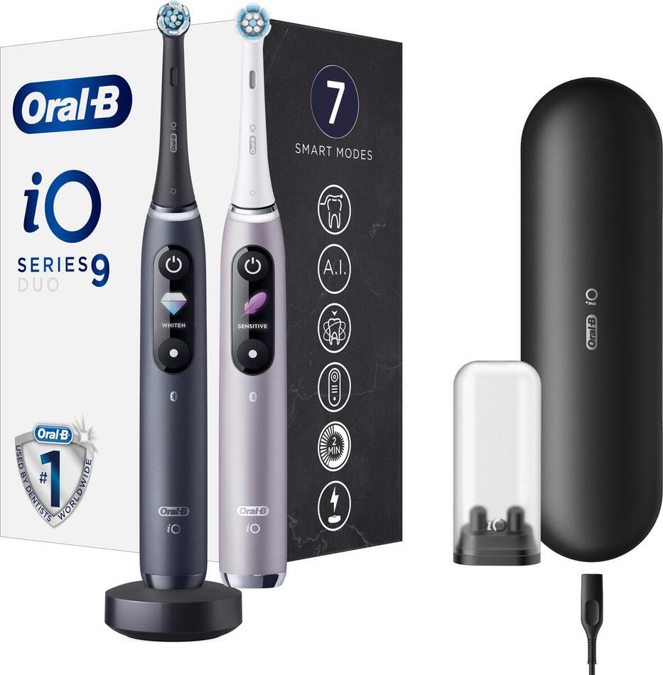Elektrický zubní kartáček Oral-B iO9 Series Duo Pack Black / Rose