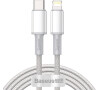USB-C to Lightning Baseus High Density Braided Cable, 20W, PD, 2m (white)
