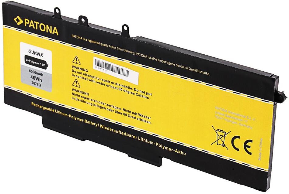 PATONA baterie pro ntb DELL E5280/E5480 6000mAh Li-Pol 7,6V GJKNX / 3DDDG (PT2877)