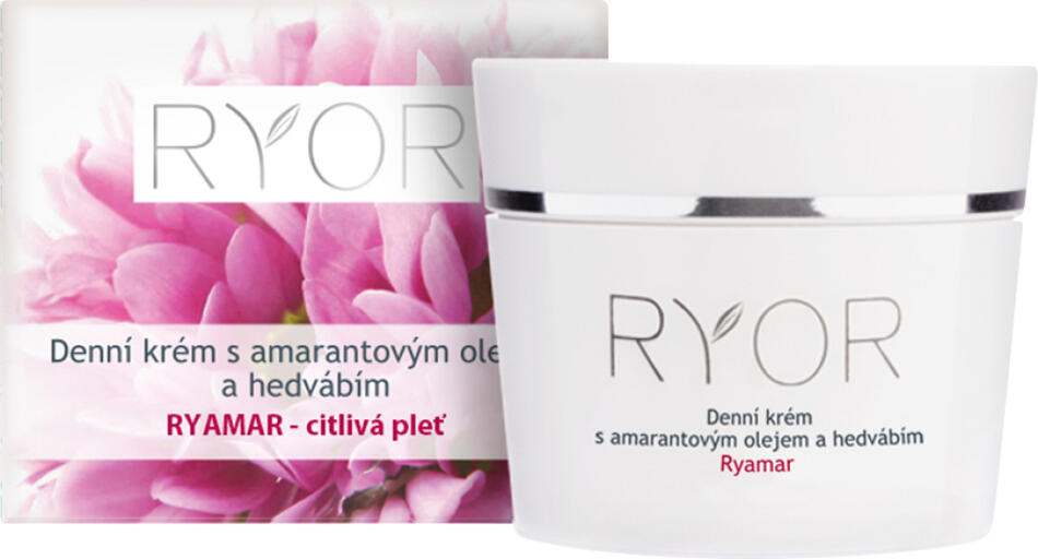 RYOR denní krém s amarantovým olejem a hedvábím 50 ml