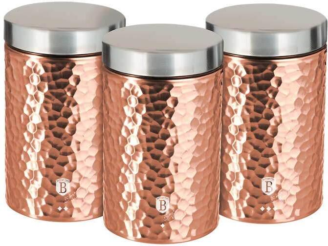 Dóza na potraviny BERLINGERHAUS Primal Rosegold Metallic Line BH-6727, 3 ks