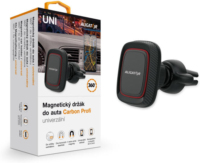 Magnetický držák do auta HA16 ALIGATOR Carbon Profi, univerzální