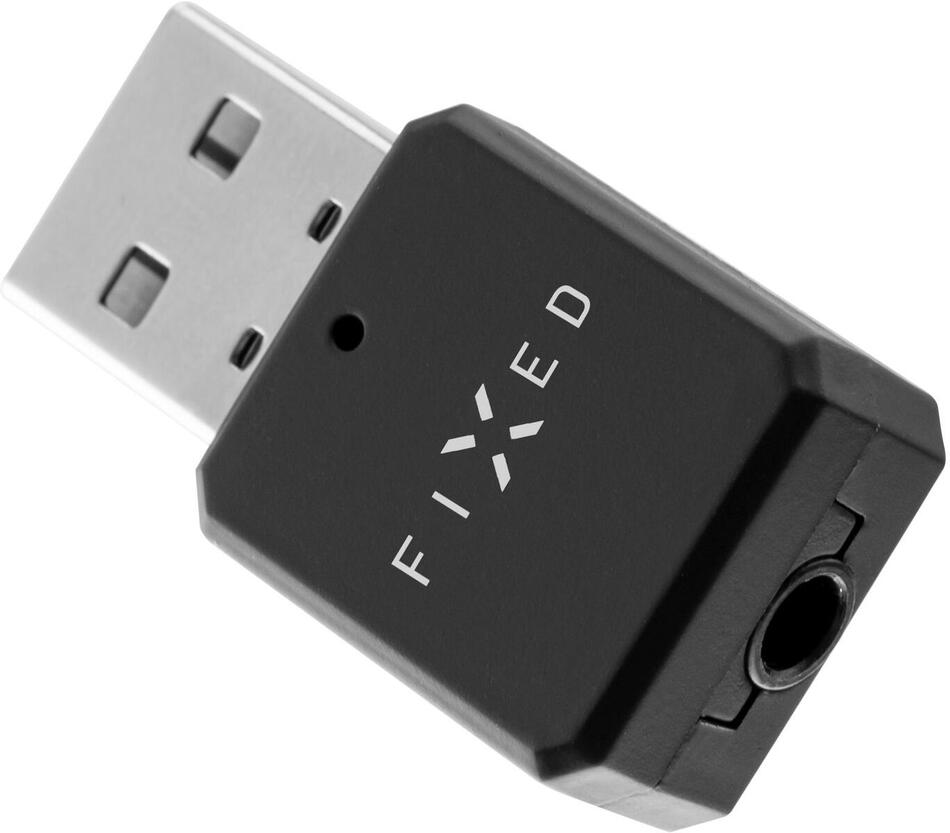 Bluetooth audio přijímač FIXED Signal se zabudovaným mikrofonem, černý