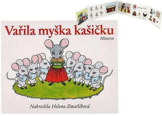 Albatros Knížka leporelo CZ text Vařila myška kašičku 16x12,5cm 24m+