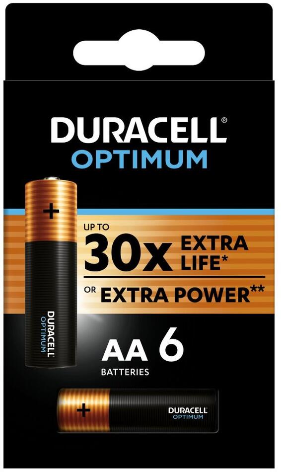 Duracell Optimum alkalická baterie 6 ks (AA) (42385)