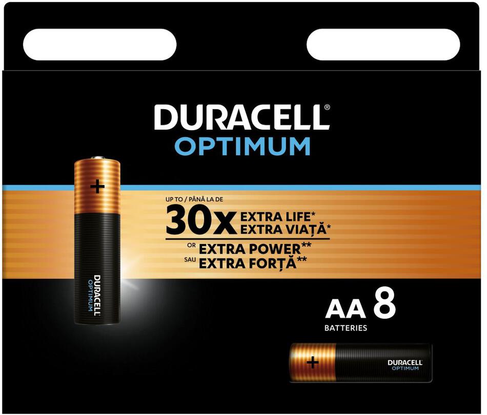 Duracell Optimum alkalická baterie 8 ks (AA) (42386)