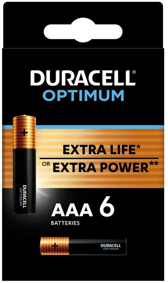 Duracell Optimum alkalická baterie 6 ks (AAA) (42392)
