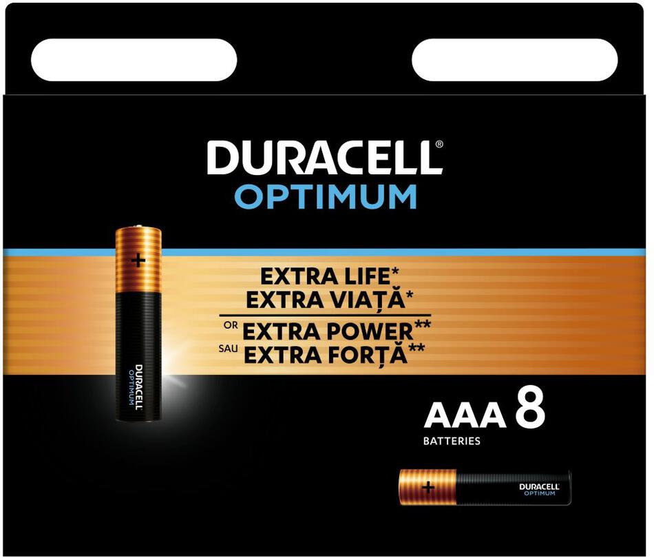 Duracell Optimum alkalická baterie 8 ks (AAA) (42476)