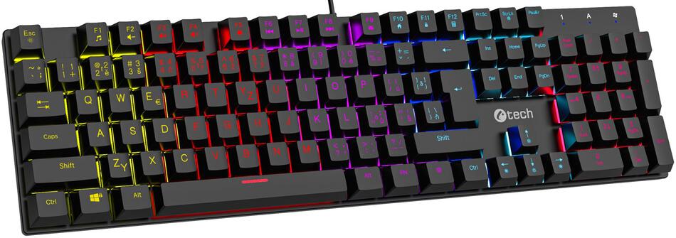 C-Tech Morpheus RGB/Drátová USB/CZ-SK layout/Černá (GKB-11)