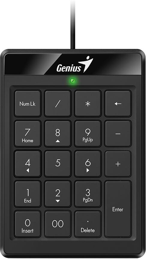 GENIUS NumPad 110/ Drátová/ USB/ slim design/ černá (31300016400)