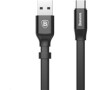 Baseus Nimble Series plochý nabíjecí / datový kabel USB-C 23cm, černá (CATMBJ-01)