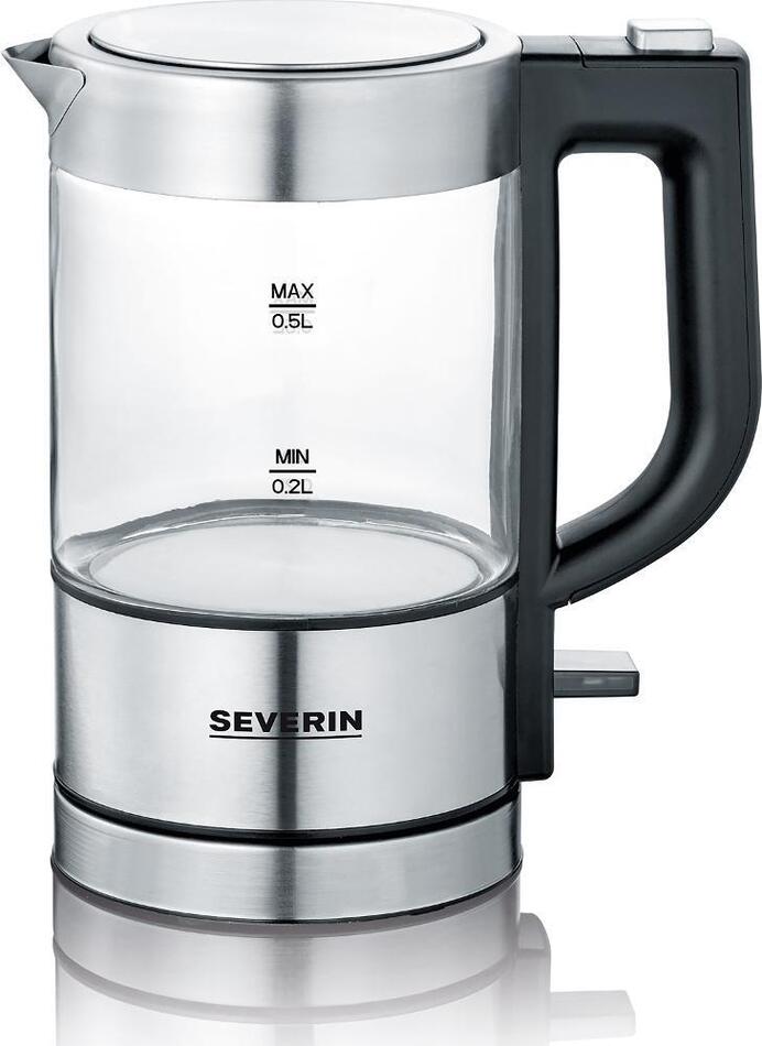 Rychlovarná konvice Severin, WK 3472, sklo, objem 0,5l, 1100 W