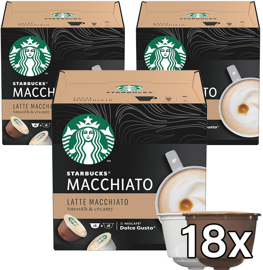 SET 3 ks Kávových kapslí STARBUCKS® by Nescafé Dolce Gusto Latte Macchiato