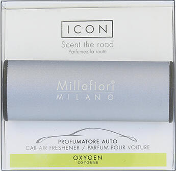 Millefiori Icon Metallo Oxygen vůně do auta stříbrná mat