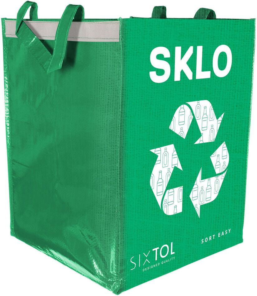 Taška na tříděný odpad SIXTOL SORT EASY GLASS 30x30x40cm, 36l