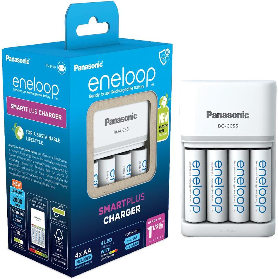 Nabíječka baterií Panasonic -ENELOOP NAB. KJ55MCC40E 4xAA ENELOOP