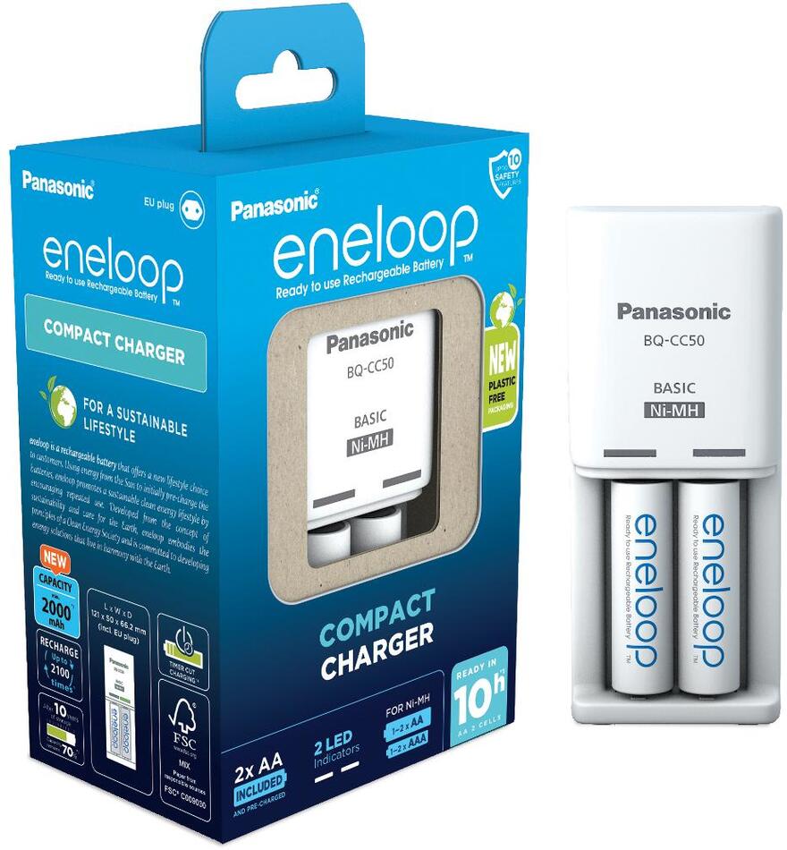 Nabíječka baterií Panasonic -ENELOOP NAB. KJ50MCC20E 2xAA ENELOOP
