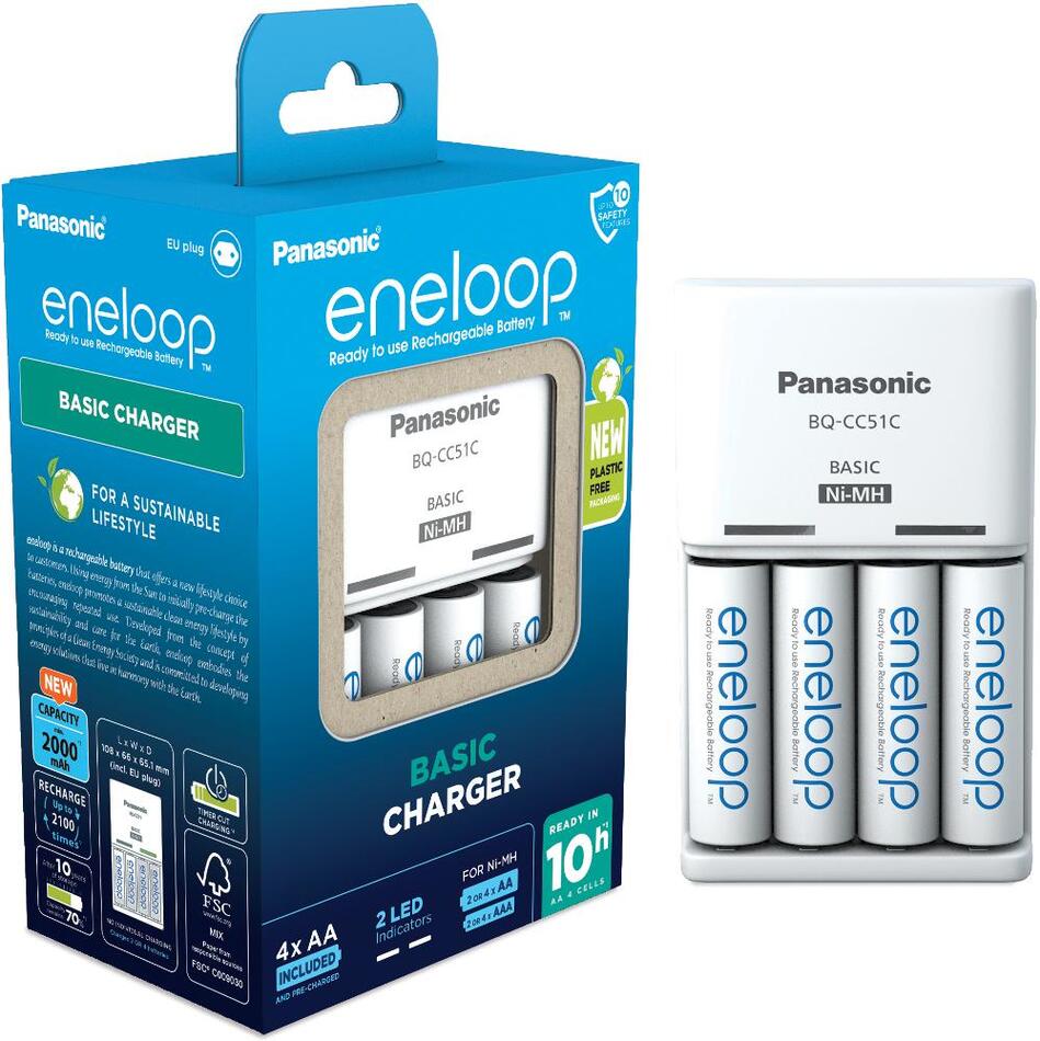Nabíječka baterií Panasonic -ENELOOP NAB. KJ51MCC40E 4xAA ENELOOP