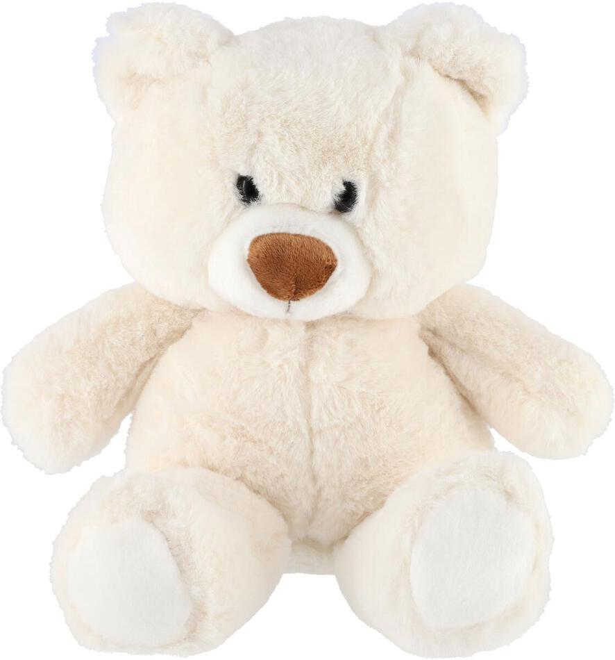 Teddies Medvěd sedící plyš 35cm bílý 0+