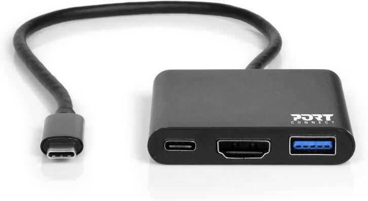 Nillkin PORT CONNECT USB-C HUB, HDMI 1X 4K + USB-A + USB-C, černý (900140)